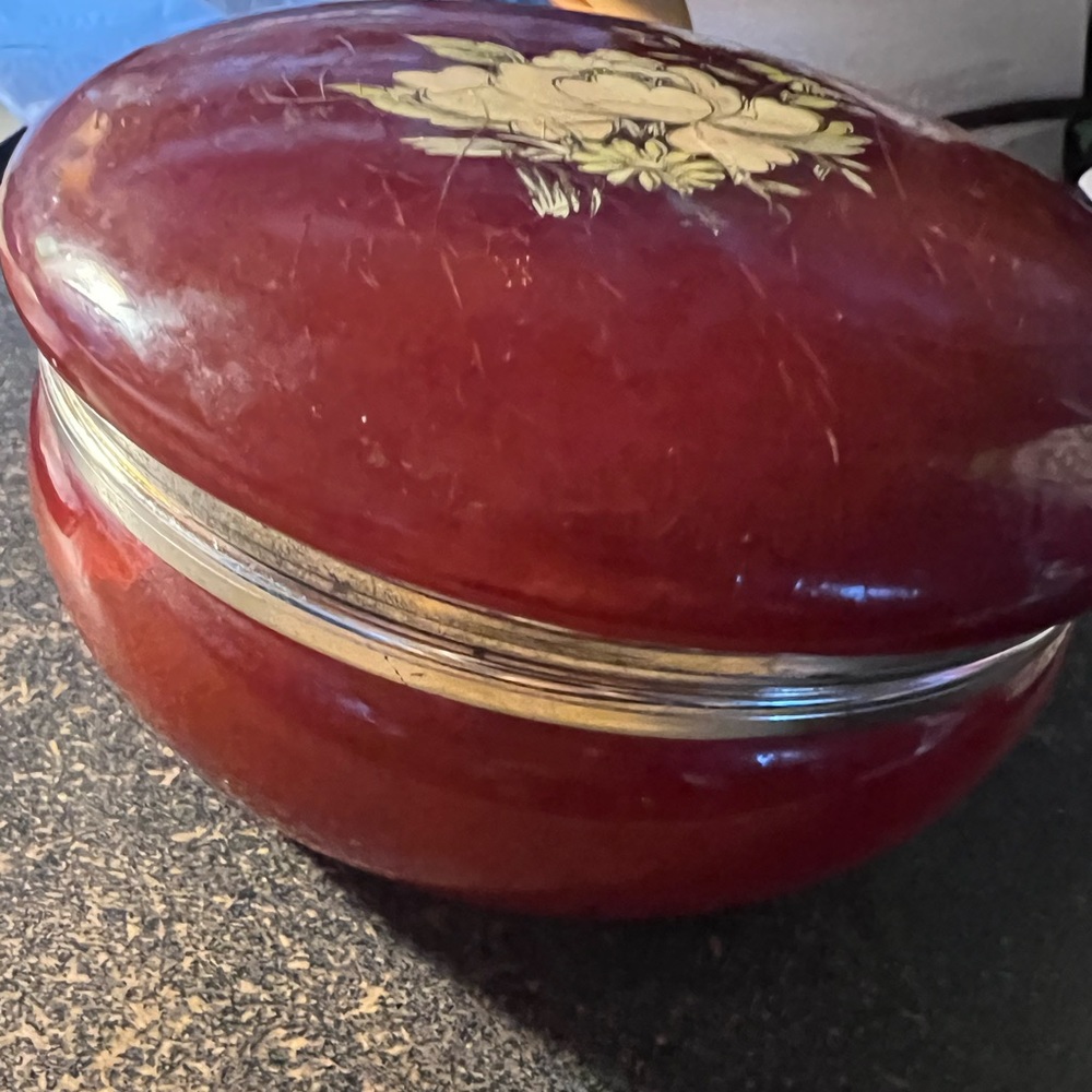 Vintage Alabaster Hand Carved Container